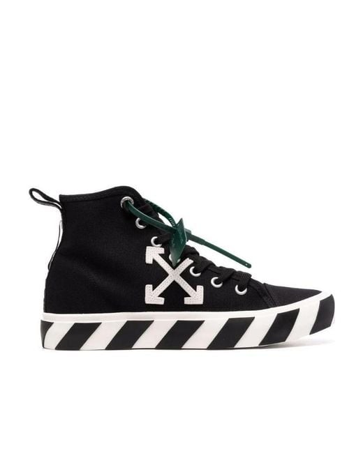 Off-White c/o Virgil Abloh Black Vulcanized Mid-Top Sneakers for men