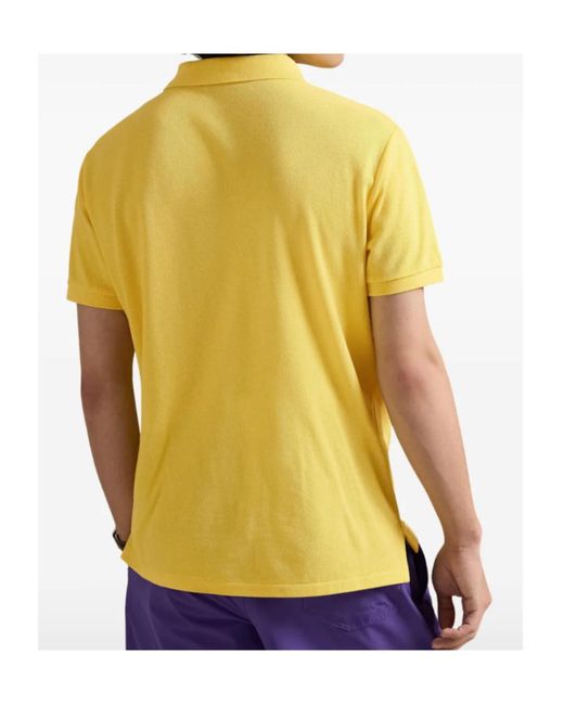 Polo Ralph Lauren Yellow Ribbed Polo Shirt for men
