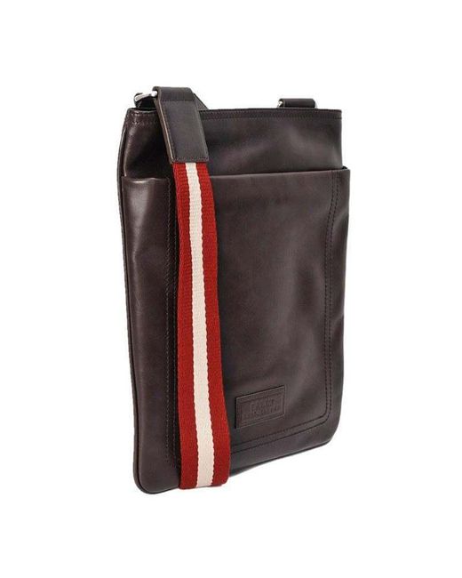 Bally Brown Logo Shoulder Bag for men