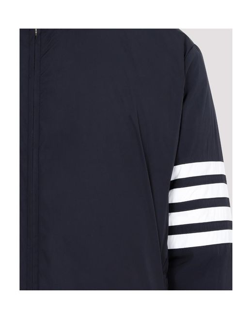 Thom Browne Blue Reversible Funnelneck Padded Jacket for men
