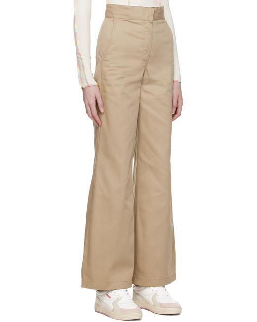 Palm Angels Natural Straight Leg Chino Pants