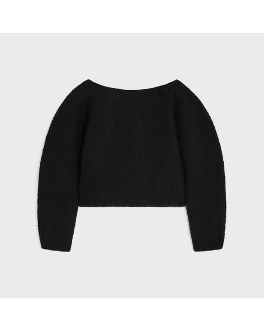 Céline Black Boatneck Top