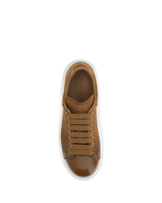 McQueen Brown Oversized Low-Top Sneakers for men