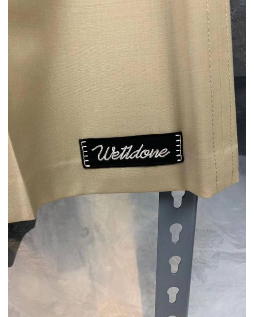 we11done Natural Logo Baggy Shorts