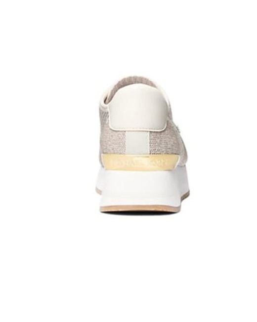 MICHAEL Michael Kors White Monique Metallic Knit Sneakers