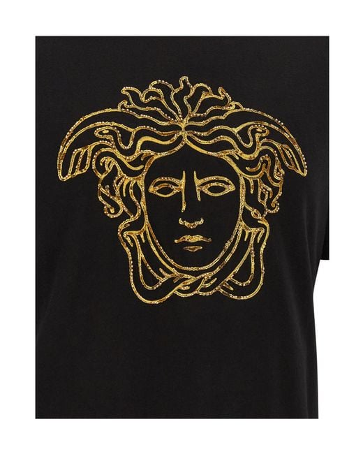 Versace Black 'Medusa' T-Shirt for men