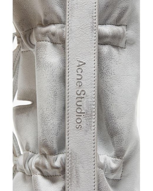 Acne Gray Pocket Detailed Top Handle Bag