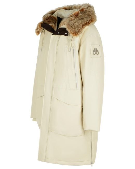 Moose Knuckles Natural Dawson Faux Fur Hooded Parka for men