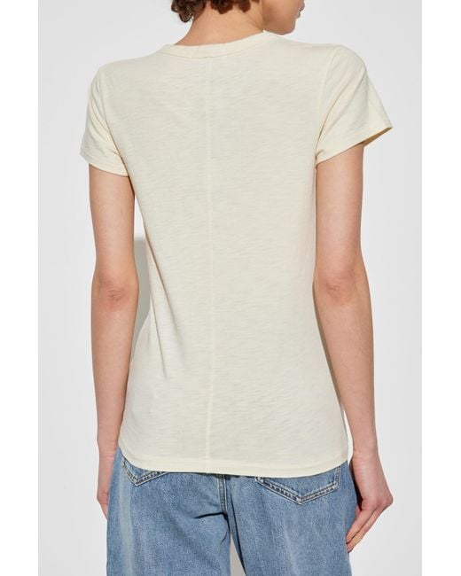 Rag & Bone White T-Shirt With Print