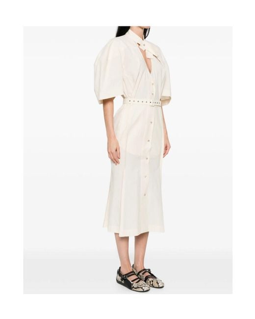 Vivienne Westwood White Belted Loop Midi Dress