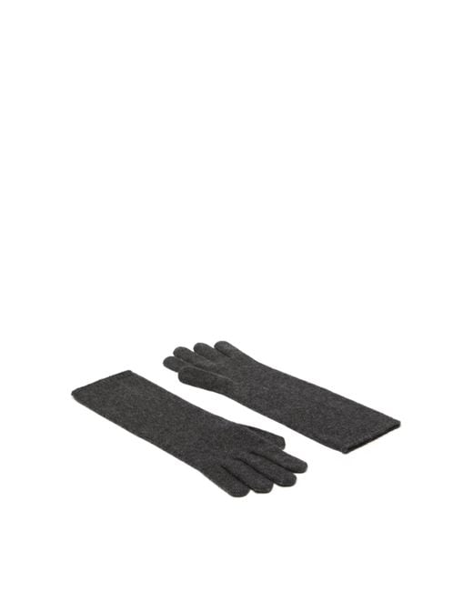 Max Mara Black Knitted Long Gloves