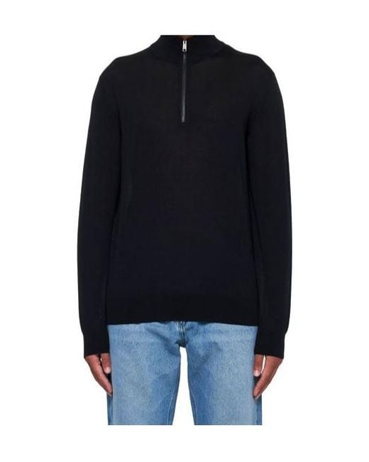 Zegna Blue Zip-Detailed Jumper for men