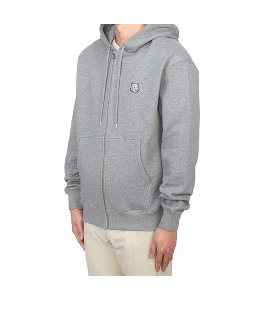 Maison Kitsuné Gray Long-Sleeved Sweater for men