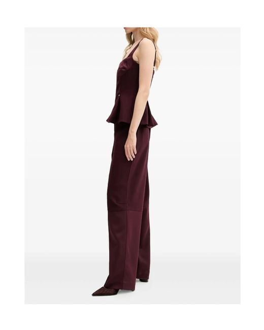 Stine Goya Purple Peplum-Waist Top
