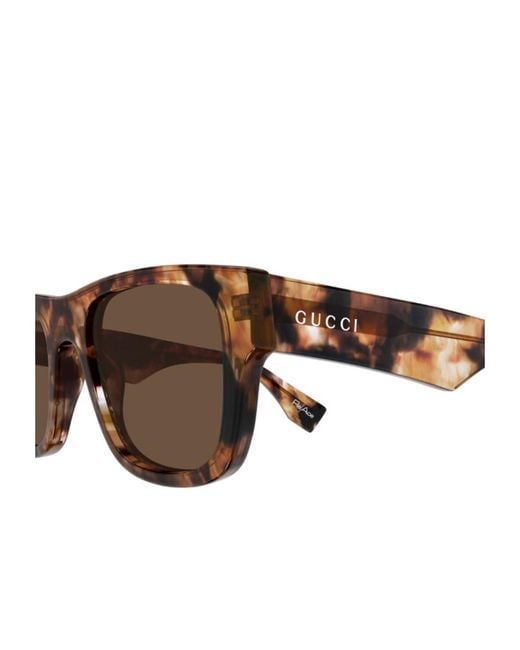 Gucci Brown Eyewear Rectangular Frame Sunglasses for men