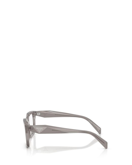 Prada White Eyewear Square Frame Glasses