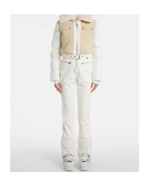 Fusalp White Karei Corduroy-Trimmed Ski Suit
