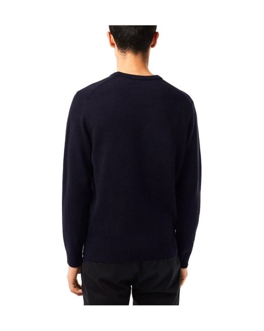 Lacoste Blue Logo Embroidered Crewneck Sweatshirt