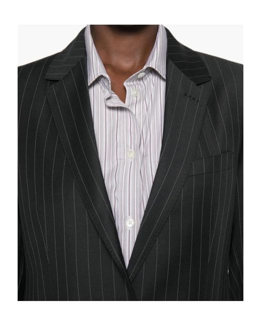 Tom Ford Black Pinstriped Suit Jacket