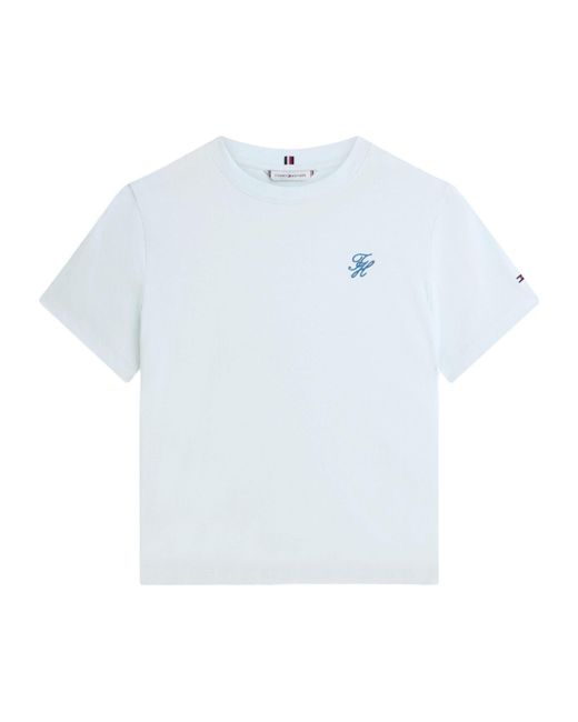 Tommy Hilfiger Blue Logo Crew Neck T-Shirt