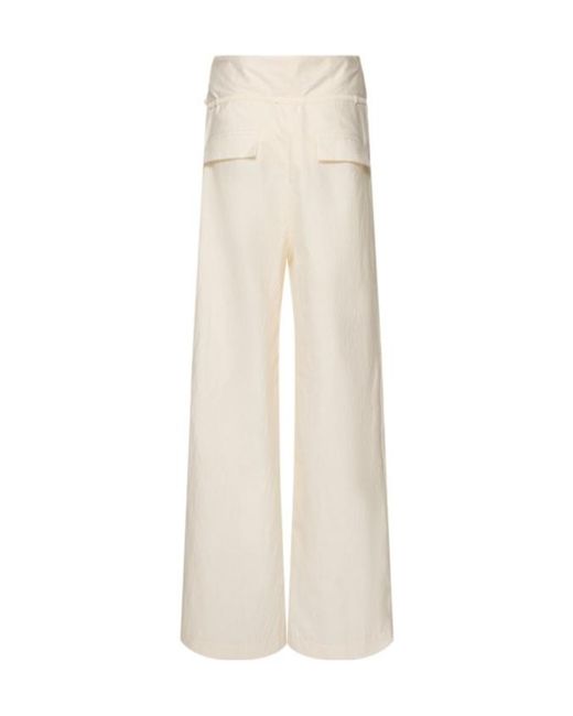 Rohe White Waist Tie Casual Pants