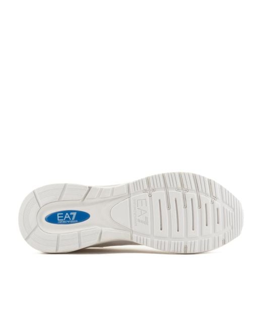 EA7 White Laced Sneakers for men