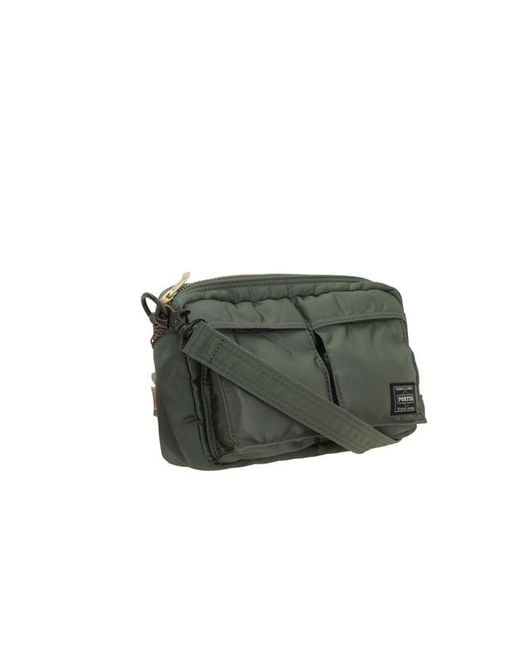 Porter-Yoshida and Co Green Quilted Shoulder Bag for men