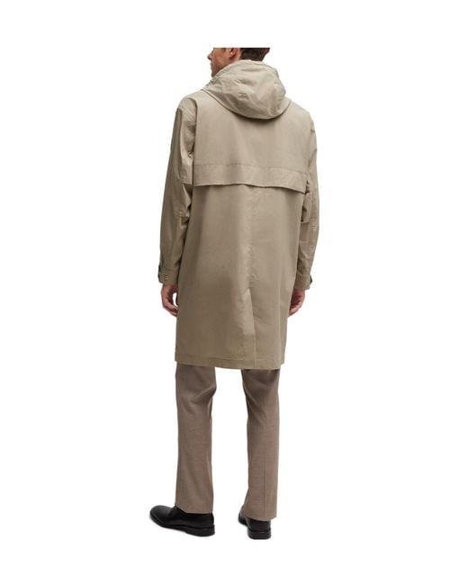 Boss Brown Long Hooded Parka for men