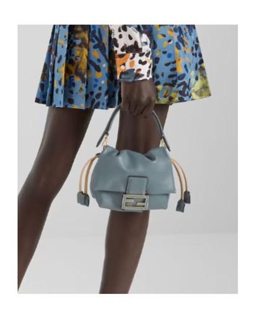 Fendi Blue Mamma Baguette Small