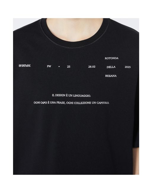 Sportmax Black Biella Crewneck T-Shirt
