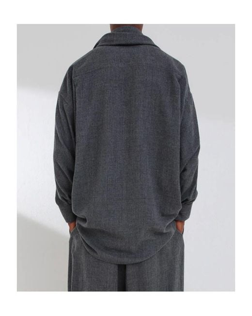 DARKPARK Gray George Detachable Scarf Shirt for men