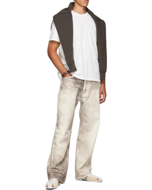 Our Legacy White New Box Crewneck Jersey T-Shirt for men