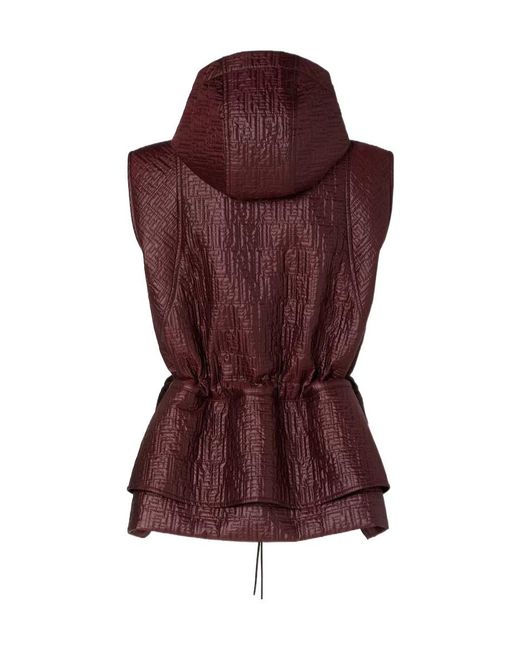 Fendi Purple Ff Quilted Vest