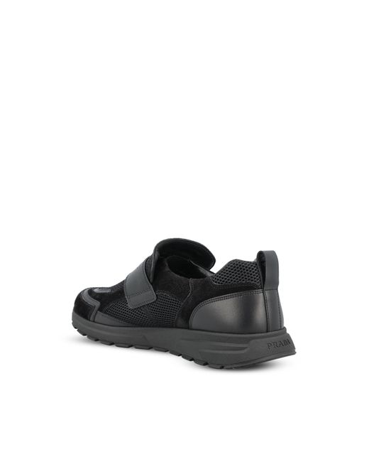 Prada Black Round-Toe Sneakers for men