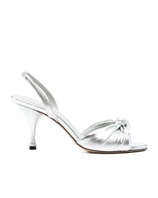 Roberto Festa White Round Toe High Heel Sandals