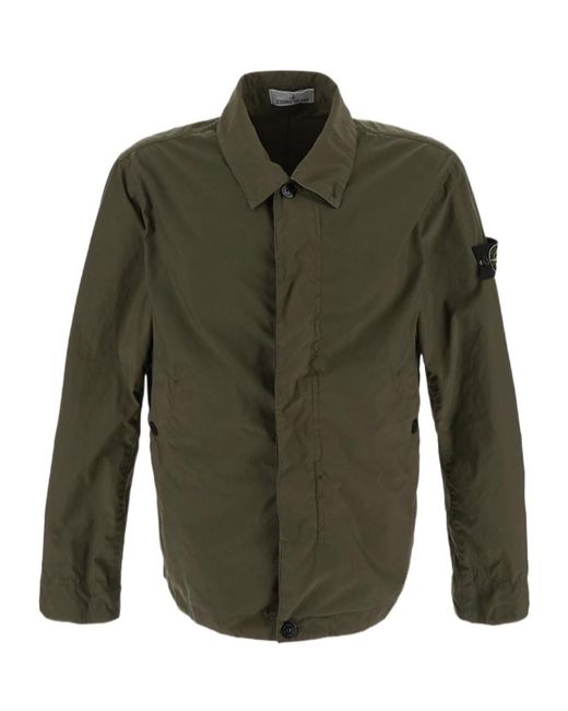 Stone Island Green Light Compact Touch Poly-Tc Jacket for men