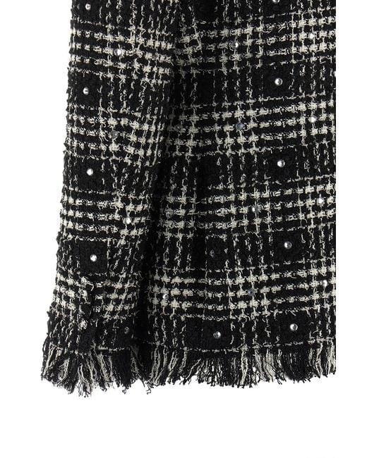 GIUSEPPE DI MORABITO Black Rhinestone Tweed Jacket