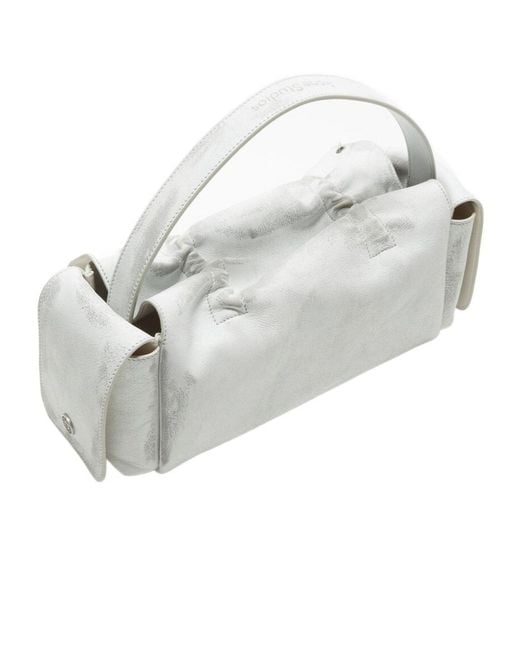 Acne Gray Pocket Detailed Top Handle Bag