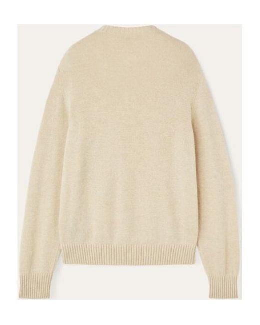 Loro Piana Natural Long Sleeved Crewneck Knitted Jumper