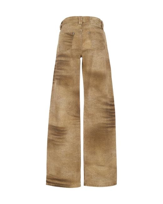 Blumarine Natural Casual Pants With Belt Loops
