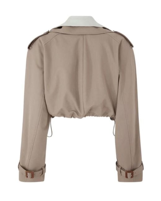 The Attico Brown The Short Trench Coat