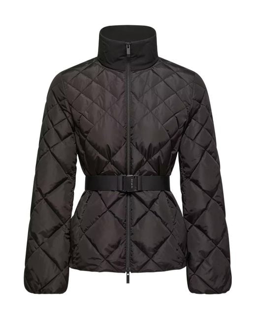 Moncler Black Balsamine Geometric-Quilted Short Down Jacket