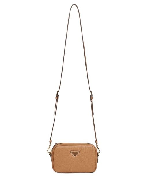Prada Natural Zipper Shoulder Bag
