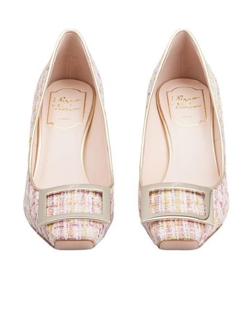Roger Vivier Pink Trompette Metal Buckle Pumps