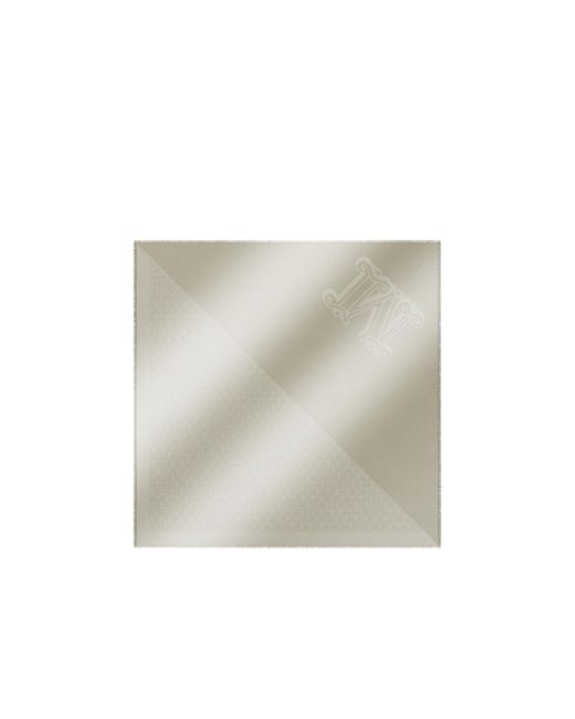 Max Mara White Monogram-Jacquard Scarf