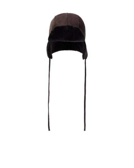 Auralee Black Shearling Hat for men
