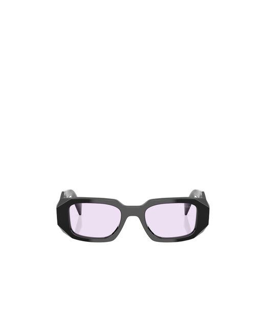 Prada White Eyewear Rectangular Frame Sunglasses