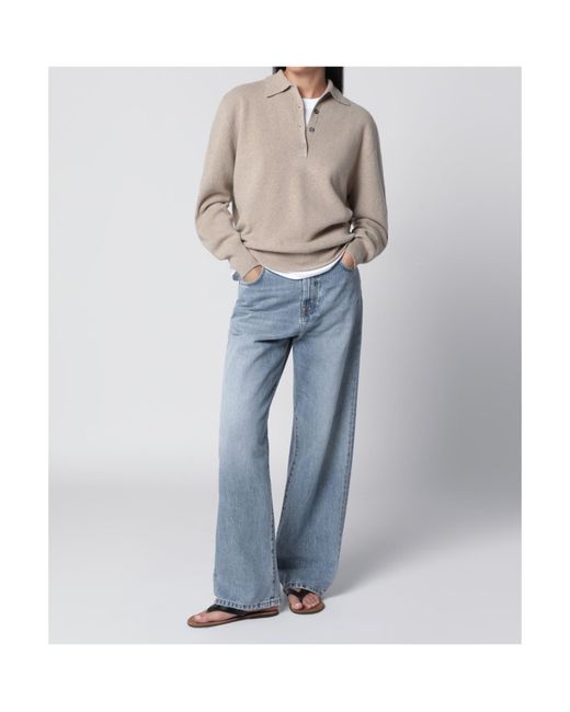 Rohe Gray Long-Sleeved Polo Shirt