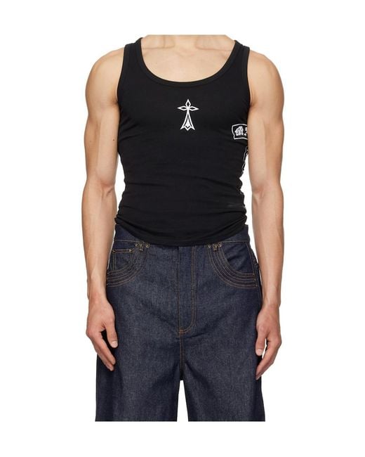 Egonlab Black Breizh Crew Neck Vest for men