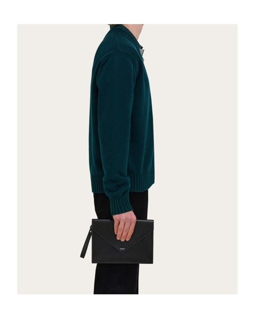 Ferragamo Black Document Holder for men